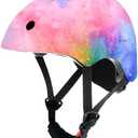 JEEFREE Adjustable Color Gradient Toddler Kids Bike Helmet for Girls Boys.Skateboard Bicycle Toddler Helmet 2-4 Years for Multi-Sports Cycling Scooter Inline Roller Skates Rollerblading