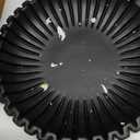 15" Large Decorative Bowl decor , Scalloped Decorative Bowls for Modern Home Decor,Ruffle Decor,Stylish Key Bowl for Entry Table,Decorative Fruit Bowl for Kitchen Counter,Artificial Stone Black