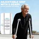 Aluminum Crutches for Adults & Seniors, Adjustable Crutches for Walking, Comfortable Lightweight Crutch with Underarm Pad and Crutch Bag & Hand Grip, 300 LB Weight Capacity, Fitting 5'2"-5'8",1 Pair