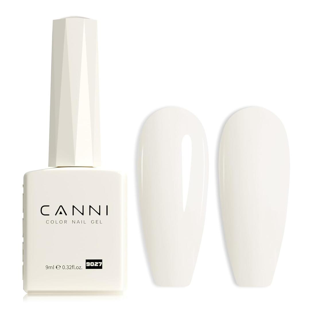 CANNI Milky Gel Nail Polish, 1Pcs White Gel Polish Color High Gloss Soak Off UV Nail Manicure Salon DIY