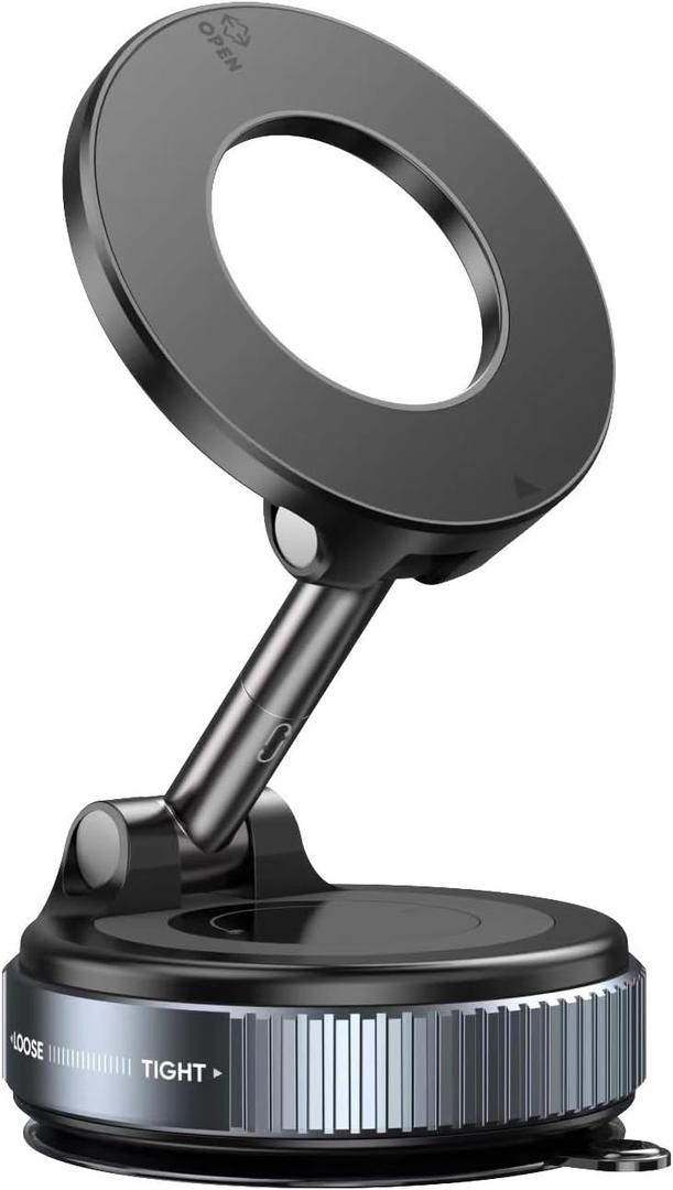 UMVHTAK Upgraded Adjustable Vacuum Magnetic Car Phone Holder 360 Reinforced Suction Cup Phone Mount for MagSafe Cell Phone Holders for Your Car/Gym/Mirror Mount for iPhone & Android