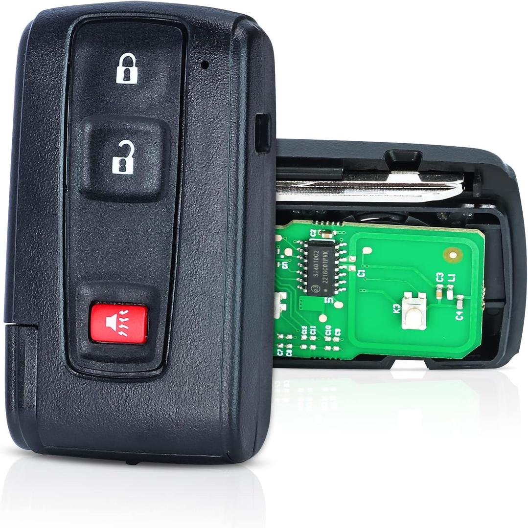 Key Fob Replacement for Toyota Prius 2004 2005 2006 2007 2008 2009 Keyless Entry Smart Remote Car Key MOZB21TG 312Mhz 89070-47180 for Black Logo