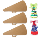 Gerrii 3 Pcs DIY Wooden Megaphone Cutout Craft 12 Inch Cheerleading Unfinished Wood Bullhorn Blank MDF Cheer Megaphone for Sport Cheerleader Team Banquet Activities Art Crafts