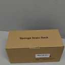 Cisily Sponge Holder for Kitchen Sink, Sink Caddy Organizer with High Brush Holder, Kitchen Countertop Organizers and Storage Essentials, Rustproof 304 Stainless Steel (Black, 9.25)