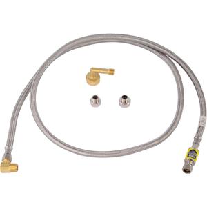 Eastman Flood Defender Dishwasher Installation Kit, 6 Foot Supply Line with Adapters, Auto Shutoff Valve, 3/8 Inch MIP x 3/4 Inch FHT Elbows, 98556
