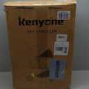 Kenyone Medium Dog Stroller, Kenyone Pet Stroller for Medium Dogs Up to 55lbs, Lightweight Aluminum Frame, One Click Folding, Large Cat Stroller with No Zip Entry, Detachable Mesh, Multiple Pockets (Black)