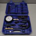 Yonligonju 17pc Diesel Engine Compression Tester Kit, Diesel Compression Tester Cylinder Pressure Gauge for Diesel Cars and Trucks(Blue)