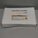 Homemory Pure White Acrylic Flameless Candles, LED Candles, Battery Operated Candles with Remote Control and Timer, Fake Electric Candle, Wedding, Home Decor, Set of 9