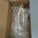 BAKON Metal Over The Door Hooks2-Piece Set of Double Hook Organizer Hanger, Ideal for Hanging Coats, Hats, Towels, and Bags (Gold)