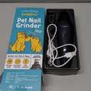 LUCKY TAIL Pet Nail Grinder for Dogs and Cats - Super Quiet and Low Vibration Electric Dog Nail Grinder with 2 LED Lights - USB Rechargeable and Cordless - 2 Speeds - Small to Large Pets - Dark Blue