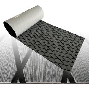 Boat Flooring Mat EVA Foam Boat Decking Marine Carpet Faux Teak Sea Decking Sheet Non-Slip Self-Adhesive Flooring Material for Boats Pontoon Yacht Surfboard Swim Platform RV Floor 74.8"27.5" (DarkGray)