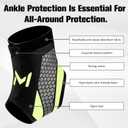 2 x 2-Pack Adjustable Ankle Brace, Lace Up Ankle Stabilizer with Support Straps, Compression Sleeve for Plantar Fasciitis, Tendonitis, Sprain Support, Suitable for Men & Women (Gray), One Size