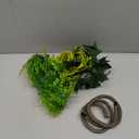 HERCOCCI Reptile Vines, Flexible Jungle Climbing Vines Terrarium Plastic Plants and Leaves Tank Accessories Decor for Gecko Snake Lizard Bearded Dragon Hermit Crab Frog
