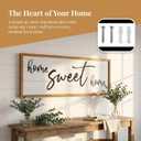 Home Sweet Home Sign Wall Decor 40''×15'' Large Framed Wood Wall Art Sign, Rustic Farmhouse Wall Decor for Living Room Entryway Bedroom Home Decoration Gift (White)