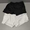2 Pieces Tennis Under Shorts with Ball Pockets Yoga Workout Women's Shorts Black White for Women Tummy Under M