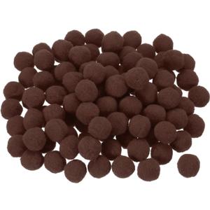 MECCANIXITY Pom Felt Balls Felting Fabric 1cm 10mm Dark Brown for Home Crafts Project DIY Pack of 100