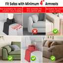 Vodvob Couch Cup Holder,Anti-Spill Sofa Cup Holder Silicone Coaster,Suitable for Sofa Recliner Armchairs,Gray
