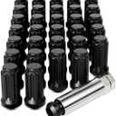 Orion Motor Tech 9/16-18 Wheel Lug Nuts 32 Pack, Black 9/16 x 18 Trim Lug Nuts 2 inches Tall Spline Drive Cone Seat Compatible with Dodge 1994-2011 Ram 2500 3500 Aftermarket Wheel 8x6.5 5x5.5