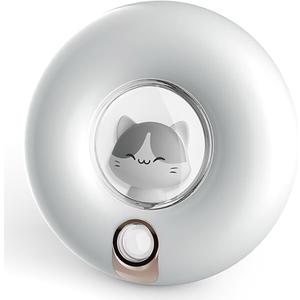Cute Cat Motion Sensor Night Light Cordless Rechargeable Magnetic Nightlights Adjustable Brightness Stick Anywhere Cat Lamp for Kids Baby Bedroom Cabinet Closet Stairs Wall Lights for Hallway Nursery (White)