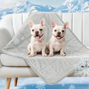 LOOBANI Cooling Blanket for Dogs, 0.4>Q-Max Washable Dog Cooling Blanket, Soft and Lightweight Pet Cooling Blanket for Hot Weather, Protect Sofa Bed from Scratches & Chewing