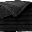 ForPro Premium Bleach Tough Salon Towels, Black, 100% Cotton, Bleach-Proof Towels, Stain Resistant, 16 W x 27 L, 12-Count