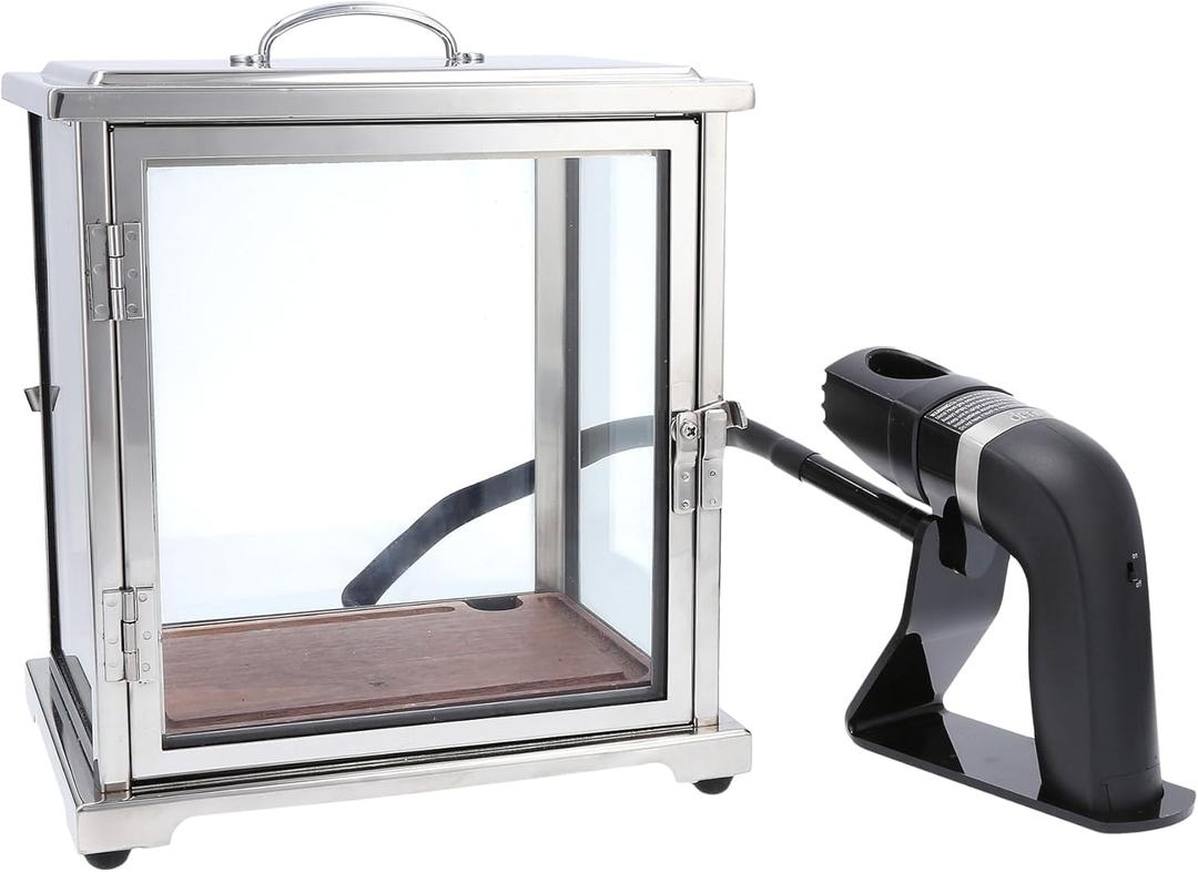 Crafthouse by Fortessa Glass Cocktail Smoking Box with Handheld Smoker