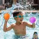 Reusable Water Balloons - 12 PCS Quick Fill Refillable Water Balloons for Kids & Adults - Soft Silicone Water Bombs for Summer Pool Parties, Backyard Games & Outdoor Water Fun (colorful)