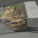 DaYammi 175PCS Clear Gold Plastic Dinnerware Set, Plastic Plates Disposable Hammered Disposable Plates for Party, Include: 25 Dinner Plates 25 Dessert Plates 75 Gold Silverware 25 Napkins 25 Cups