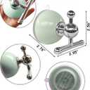 Suction Cup Hooks on Shower Glass Door Window Removable Bathroom Towel Loofah Hooks No Drill Wreath Hanger for Front Door(Cream Green,2 PCS)