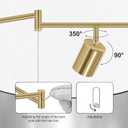 AUQUEE 8 Light Track Lighting Fixtures Ceiling, Gold Kichen Track Lighting Fixtures, Rotatable Light Heads, Adjustable Modern LED Track Lights for Kitchen/Hallway, No GU10 Bulb
