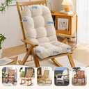 QemoraHome Indoor Adirondack Chair Cushion with Non-Slip Bottom Strap, Comfortable Seat Pad for Indoor Rocking Chairs and Adirondack Furniture (Indoor Brown), 
Size	44 inches x 19 inches x 4 inches