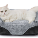 Bedsure Cozy  Rectangle Pet Bed, Gray