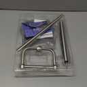 RUACQ Toilet Paper Holder Stand, Bathroom Toilet Paper roll Holder Free Standing with Storage for 4 Rolls, Post Pivoting Design, Stable Weighted Base, SUS304 Stainless Steel (Brushed Nickel)