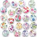 MORCART 30Pcs Refrigerator Magnets Fridge Magnets, Flower Fridge Decoration Sticker, Magnets for Kitchen Fridge, Locker Whiteboard, Office, Dishwasher MR-3082