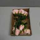 florisso Light Pink Rose Artificial Flowers - 13 Branches Faux Roses for Vase Decor, Wedding Centerpieces & Living Room Accents (Silk Artificial Roses)