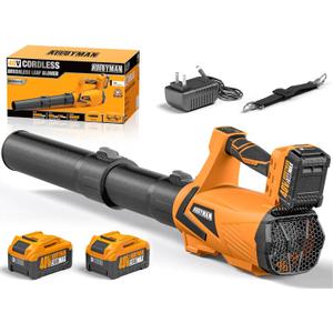 Alloyman Leaf Blower Cordless 40V, 650CFM Electric Leaf Blower with 22.0Ah Batteries and Charger, 3 Speed + Turbo Mode Battery Powered Blower for Lawn Care, Leaves, Dust, Snow, Brushless Motor