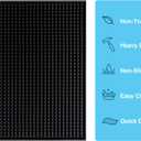BARsics PVC Bar Service Mat for Cocktail Bartender 18x12 inches (Black 2-Pack)