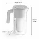 Culligan with ZeroWater Technology 7-Cup Water Filter Pitcher Includes 5-Stage Advanced Water Filter, IAPMO Certified to Reduce Lead, Total PFAS (Forever Chemicals), Mercury, Fluoride, and Chlorine