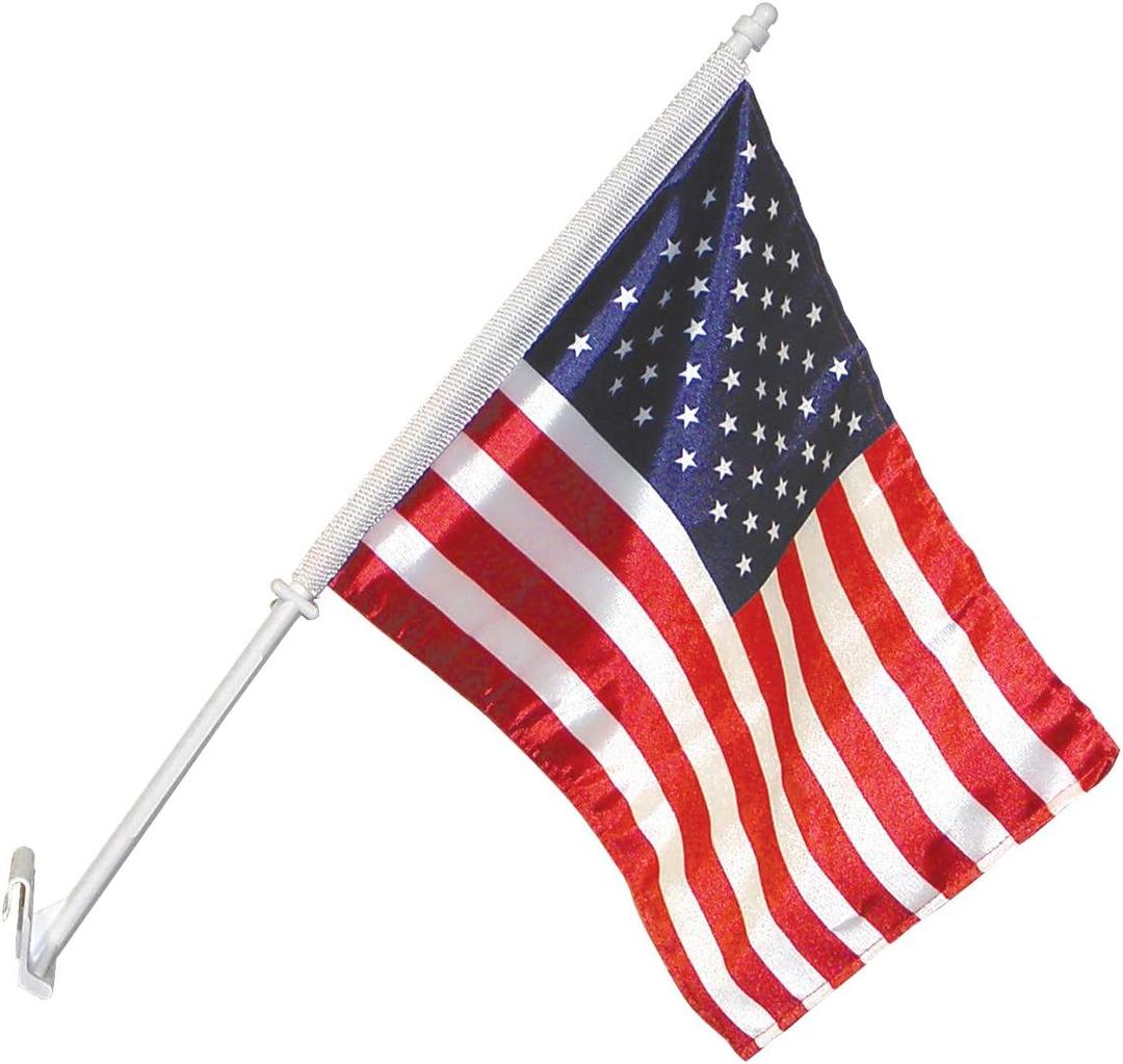 Annin Flagmakers U.S. Car Window Flag USA-Made, 11 x 18 Inches (Model 71808)