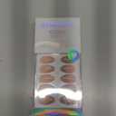 BTArtbox French Tip Press On Nails - Sliver Bells, Lamp-Curable Short Almond Press On Nails with Glue and Adhesive Tabs for Women in 16 Sizes - 32 Soft Gel Glue On Nails Kit