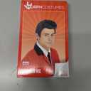 fun shack 50's Men's Black Wig with Sideburns, 1950s Costume Wig for Men, Retro Black Wig for Boys, One Size