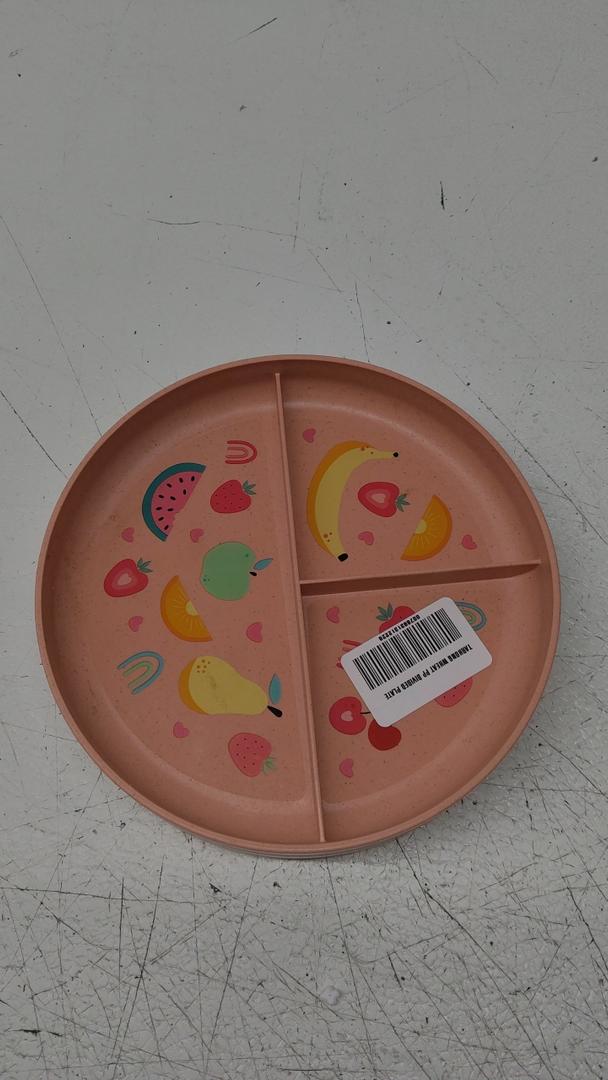 Wheat PP Divided Plates Coral Happy Fruit