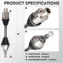 ILONPA NEW Left & Right Front CV Axle Shaft Assembly 2PCs CV Joint