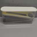 Uonlytech Rolling down Holder Dual Organizer Cover for Refrigerator Automatic Dispenser Transparent Design Space-saving Storage