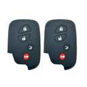 3 x WEIBISS 2Pcs Silicone Key Fob Cover Protector Keyless Jacket Remote Holder for Lexus GX460 RX350 ES350 IS250 GX460 LX570 IS350 GS430 GS300 GS450h HYQ14AEM HYQ14ACX, Black+Pink