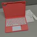 Harvopu Compatible for iPad 11th 10th Generation Case with Keyboard, Folio Cover with Pencil Holder, Multi-Touch Trackpad, 7 Color Backlit, Detachable Keyboard for iPad (A16) 11th/10th Gen (Pink) | with Pencil Holder, Multi-Touch Trackpad, 7 Color Backlit, Detachable Keyboard, for iPad, (A16)