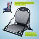 Aluminum Frame Kayak Seat Replacement Breathable Mesh Stadium Chair for Sit-On-Top Fishing Kayaks & Canoes High Back Support & Adjustable Straps