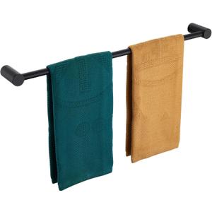 KOKOSIRI Towel Rack Black Bathroom Wall Mounted Towel Holder 20-Inch Bath Towel Bar Hanger Bathroom Hardware Accessories Stainless Steel, B4007BK-L20
