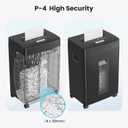 Locksworth 16-Sheet Cross Cut Paper Shredder, 6 Gallon Heavy Duty Commercial Shredder for Home Office, P-4 High Security Shredders for Paper/CD/Credit Card/Staple/Clip, 60 Mins Continuous Running