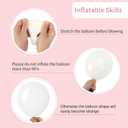 RUBFAC White Balloons 129pcs Different Sizes 18 12 10 5 Inch for Garland Arch, Latex Balloon for Engagement Wedding Anniversary Birthday Party Baby Shower Decoration